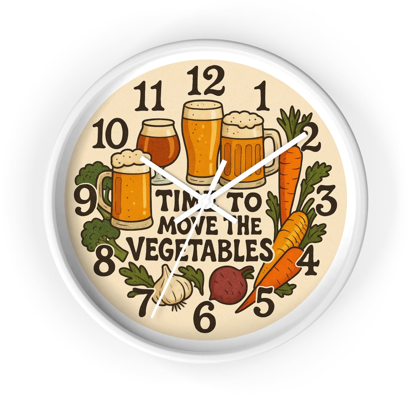 Moving Veggies Clock
