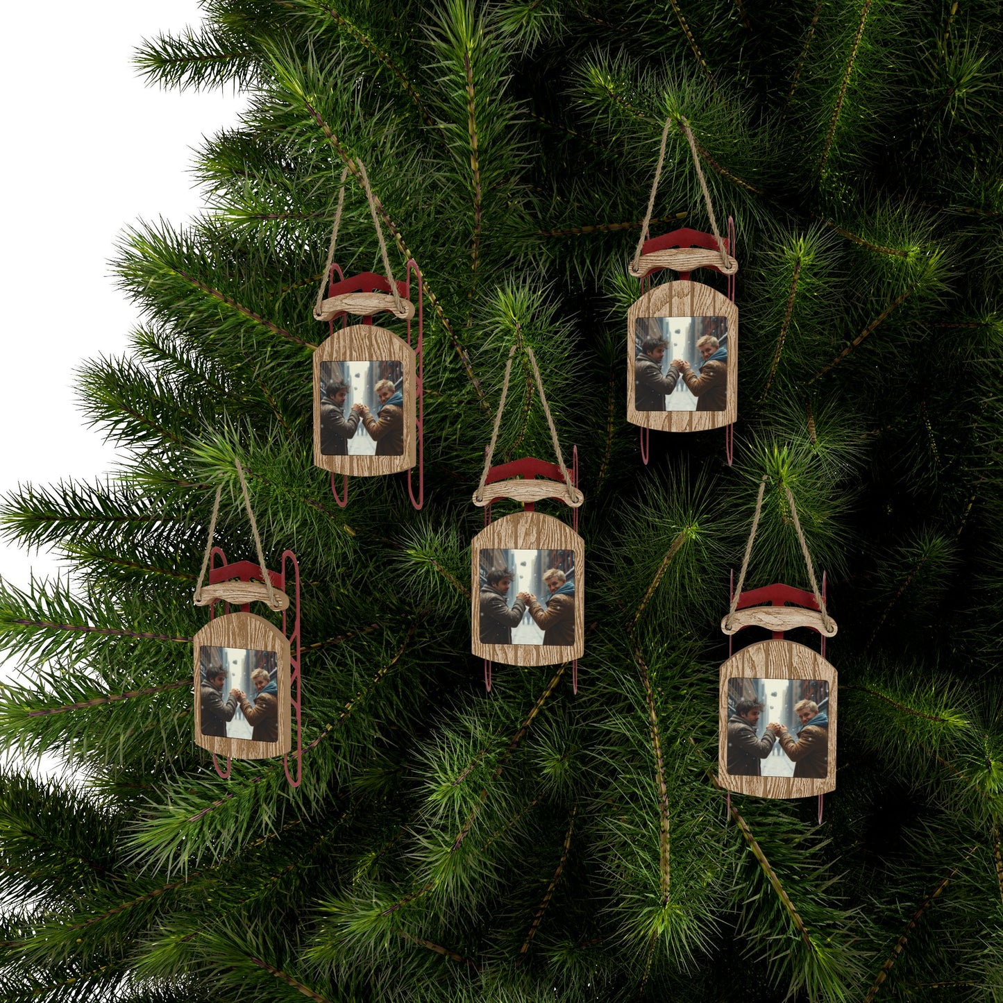 Snowstorm Sled Ornament