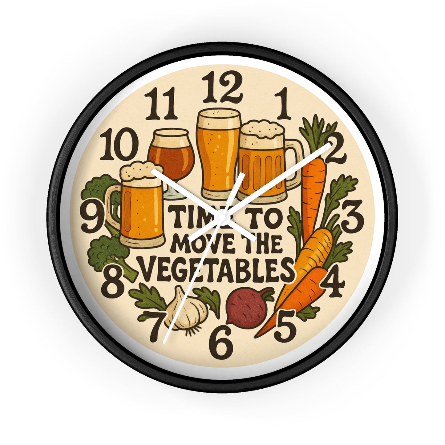 Moving Veggies Clock
