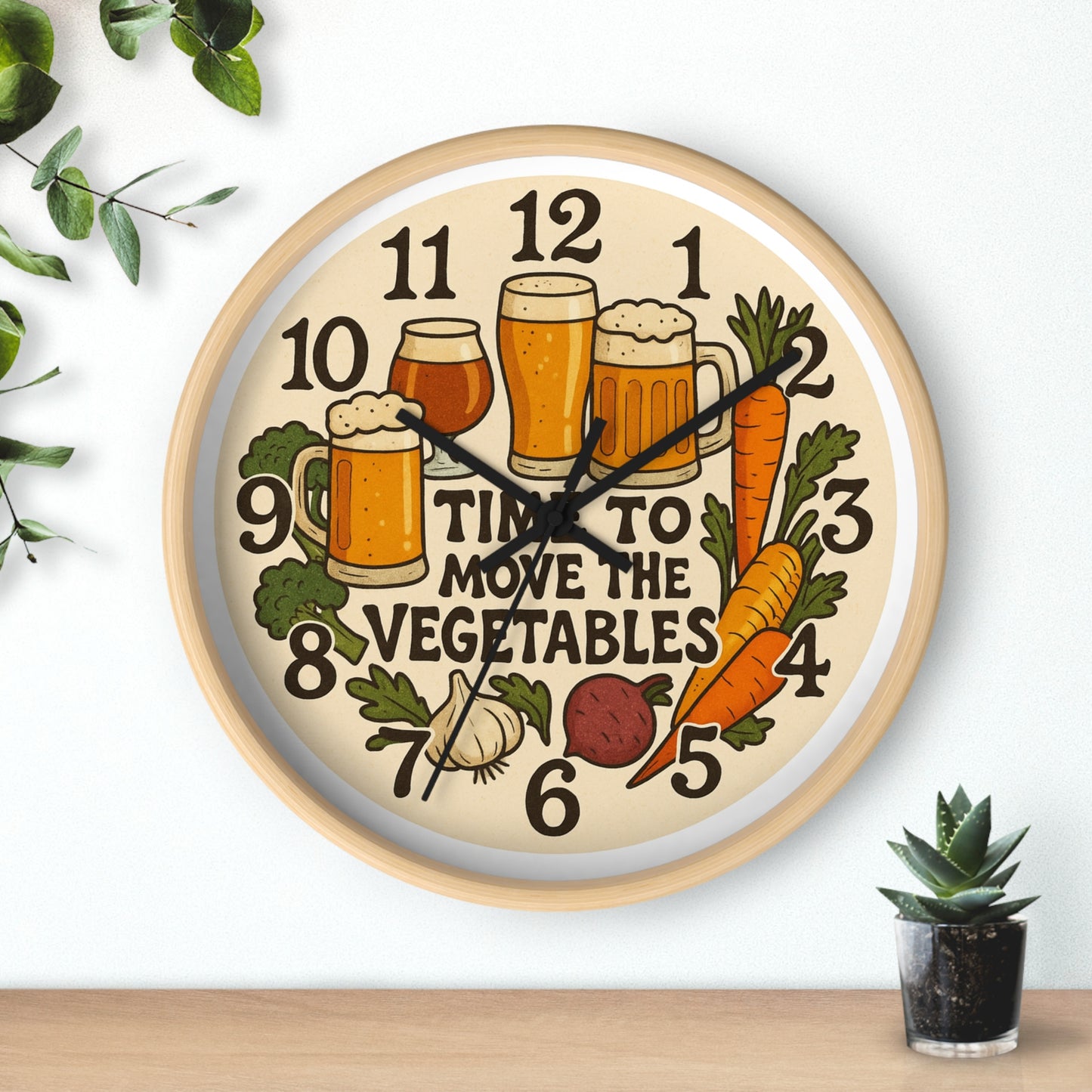 Moving Veggies Clock