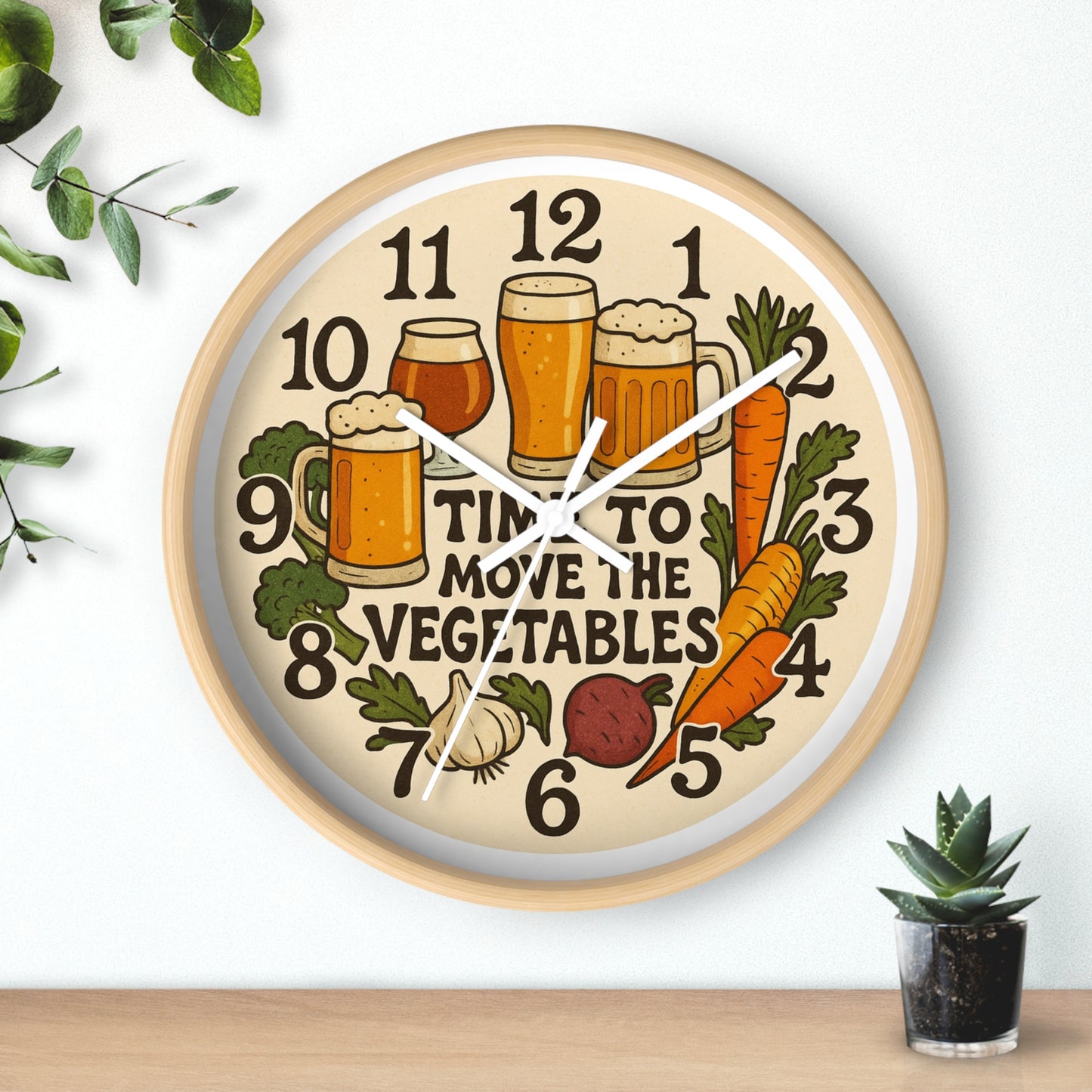 Moving Veggies Clock
