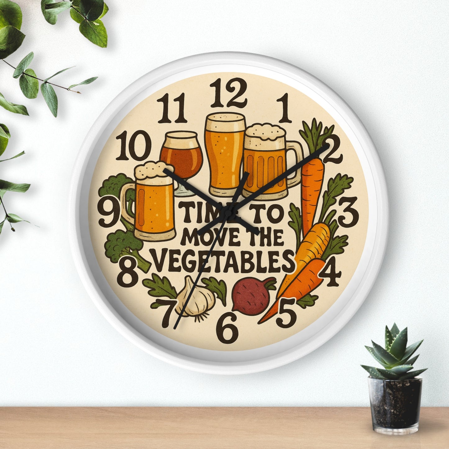Moving Veggies Clock