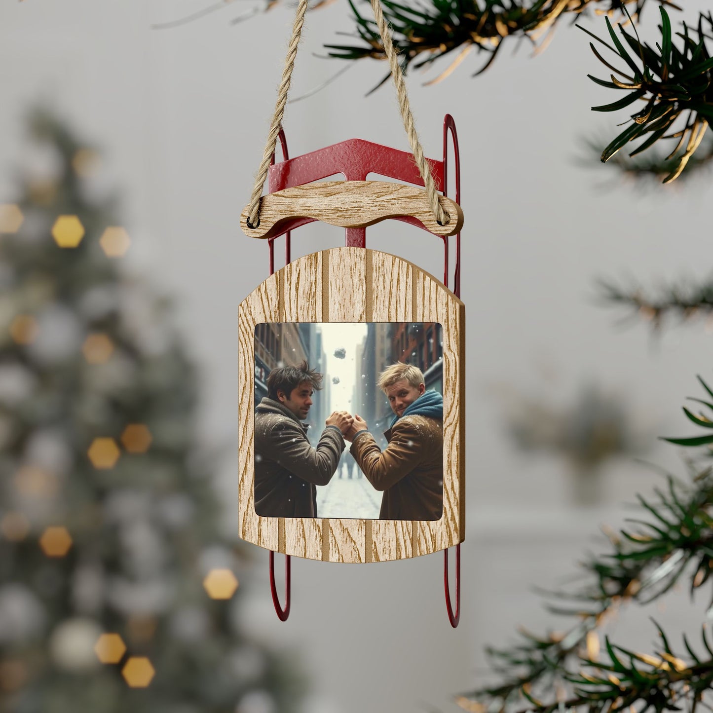 Snowstorm Sled Ornament