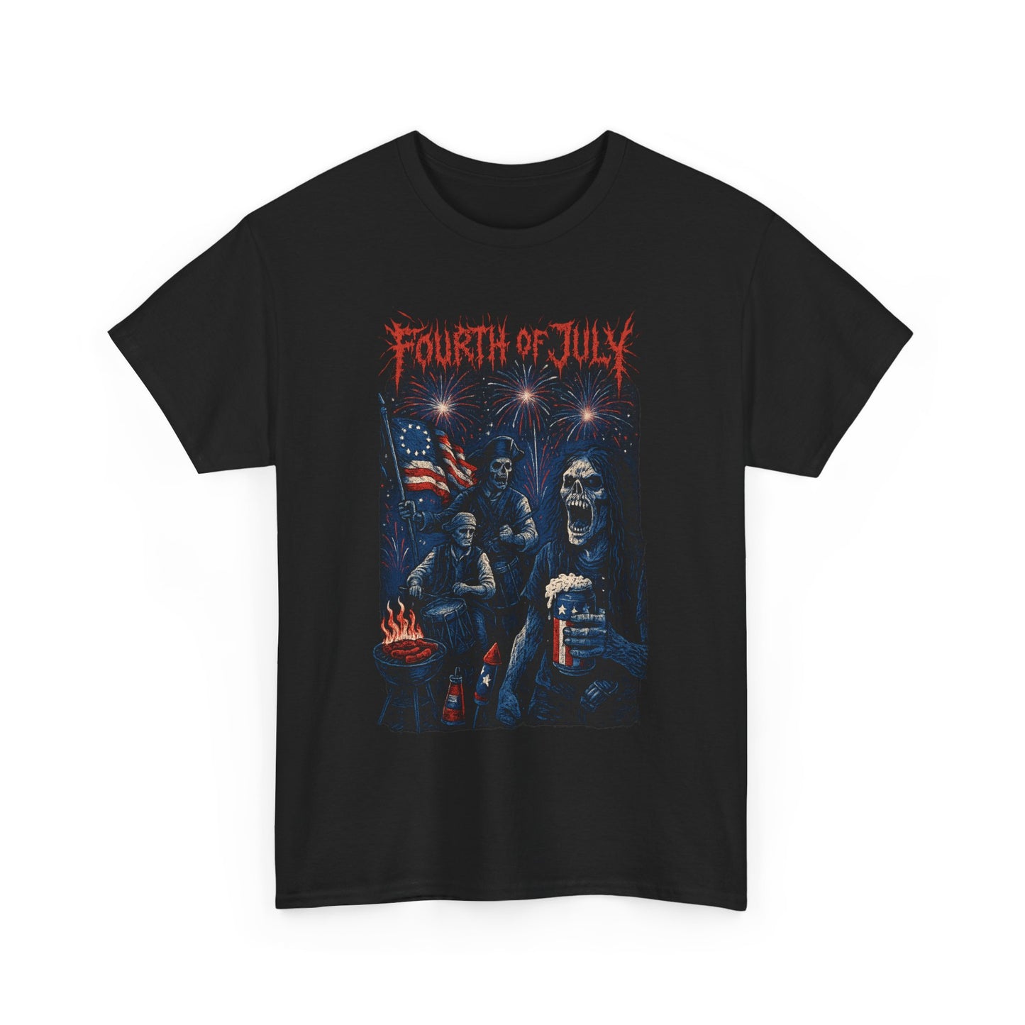 The Fourth of July is Metal! (Black Tee)