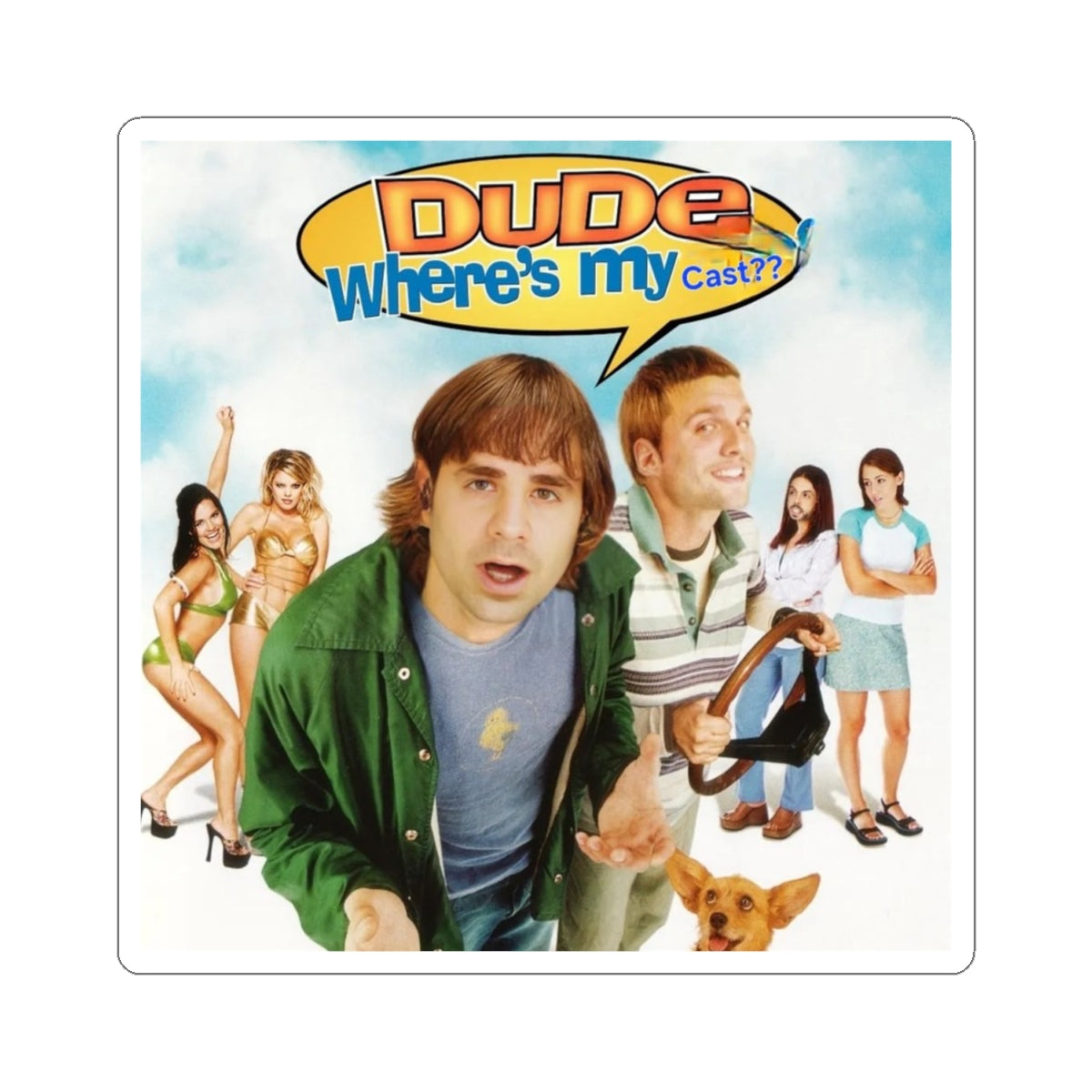 Dude Where's My Cast? Commemorative Stickers