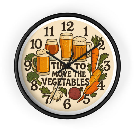 Moving Veggies Clock