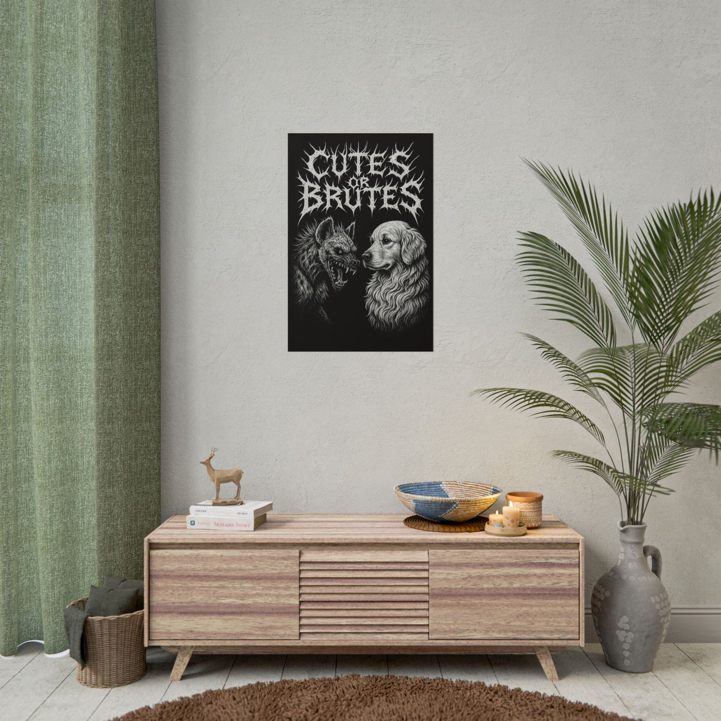 Cute vs. Brutal Animal Art Poster