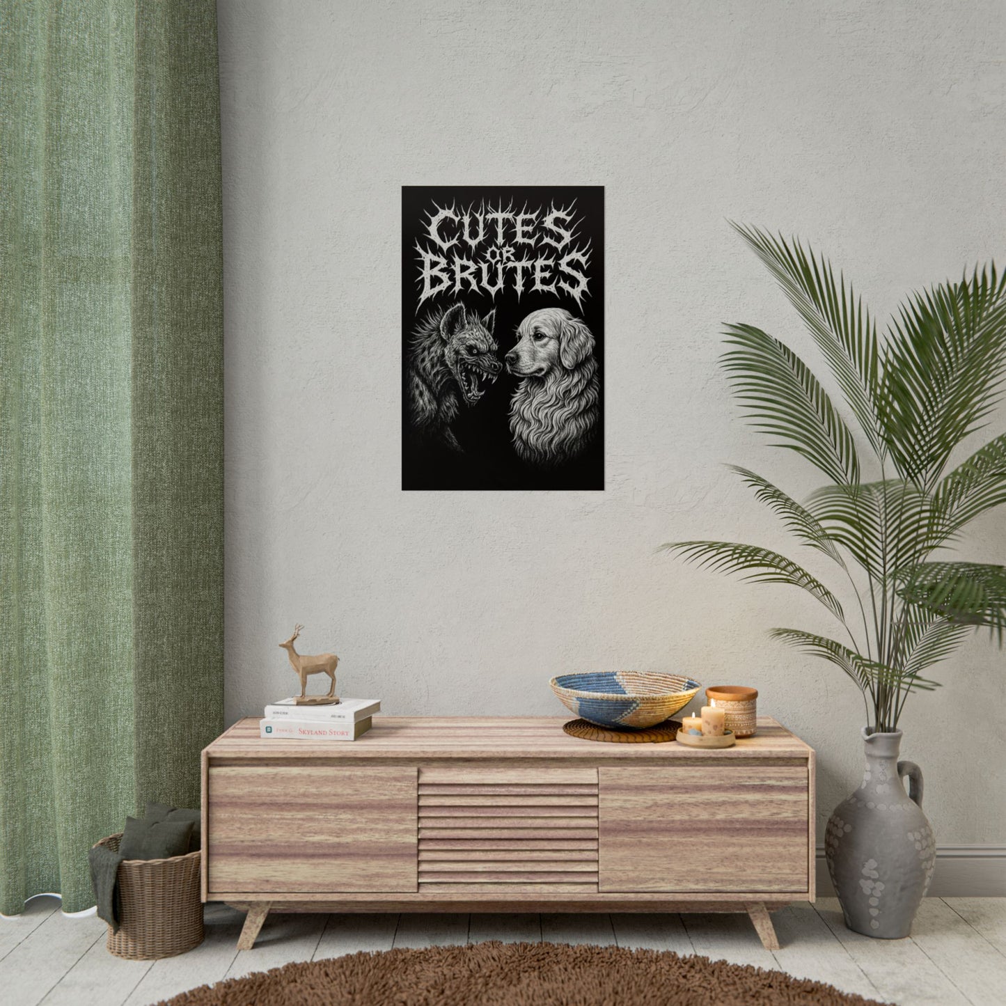 Cute vs. Brutal Animal Art Poster