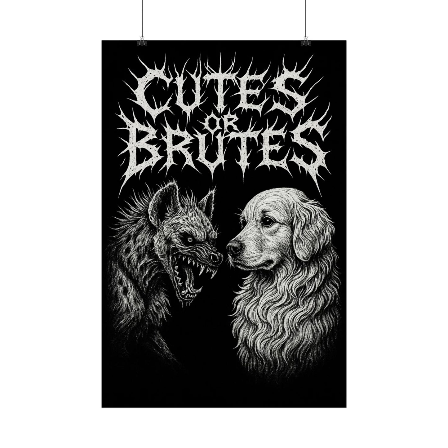 Cute vs. Brutal Animal Art Poster